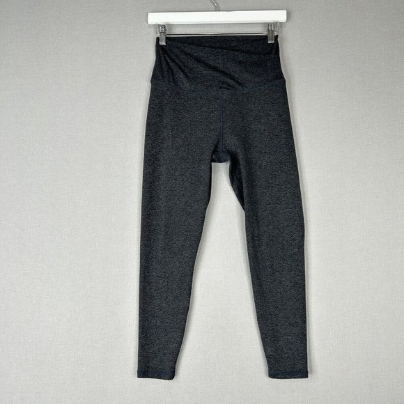 Varley Womens Pants Medium Heather Gray Always Warm Super High Crossover Legging